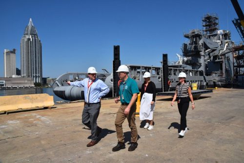 Commissioner Maffei toured Austal’s shipbuilding facilities.