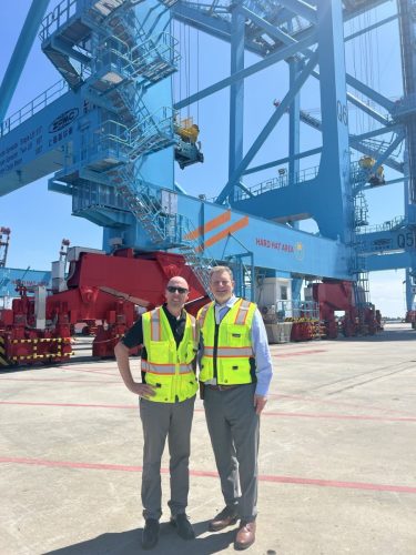 During his trip to Mobile, Alabama, Commissioner Maffei also met with Brian Harold from APM Terminals