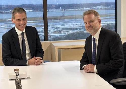 Chairman Louis E. Sola (Right) and Rodolphe Saade (Left) CMA CGM Group Chairman.