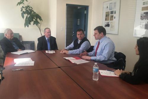 Daniel Maffei (second from right) meets with members of the Association of Bi-State Motor Carriers, February 2017. 