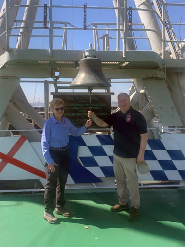 Commissioner Max Vekich (right) with Maritime Administrator Ann Phillips (left) 
